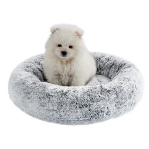 Gray SnuggleSoft Fake Fur Pet Mattress