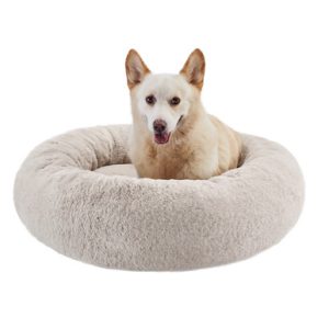 SnuggleSoft Brown Fake Fur Pet Mattress, 30×30 Inches