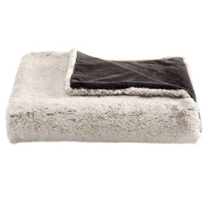 SnuggleSoft Brown Fake Fur Pet Blanket, 30 x 40 Inches